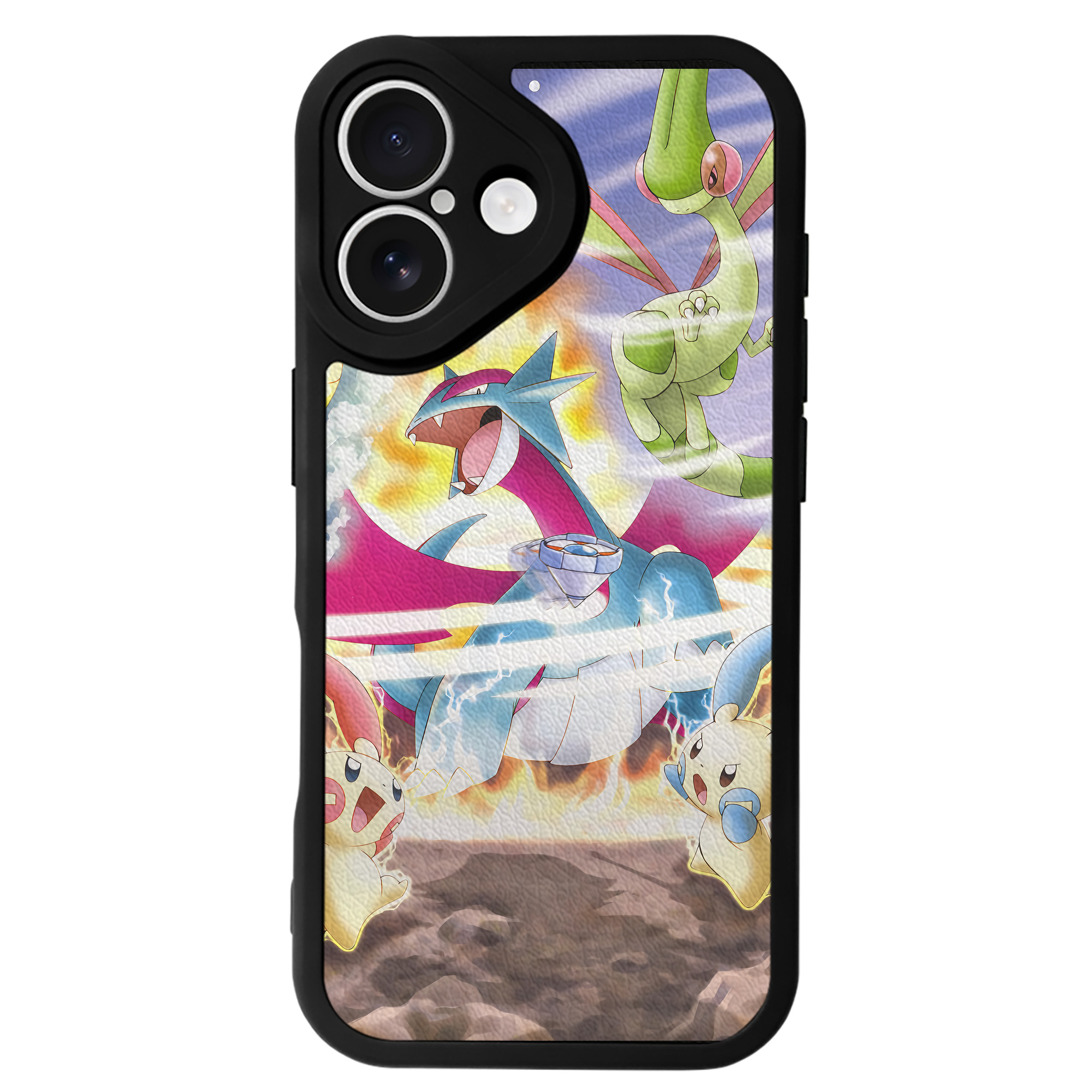 （画像用） ポケットモンスター Pokémon 【iPhone 16シリーズ対応】シリコンスマホケース（レザー調） 材質：シリコン